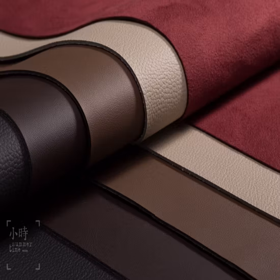 Huafon 공장 공급 마이크로 화이버 PU 스웨이드 가죽 패브릭 소파 의류 가방 신발 안감 원단 롤