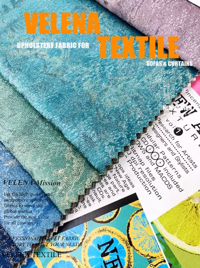 홈 섬유 직물 네덜란드 벨벳 염색 접착제 엠보싱 및 은색 금박 실내 장식 가구 소파 커튼 직물 중국 공장