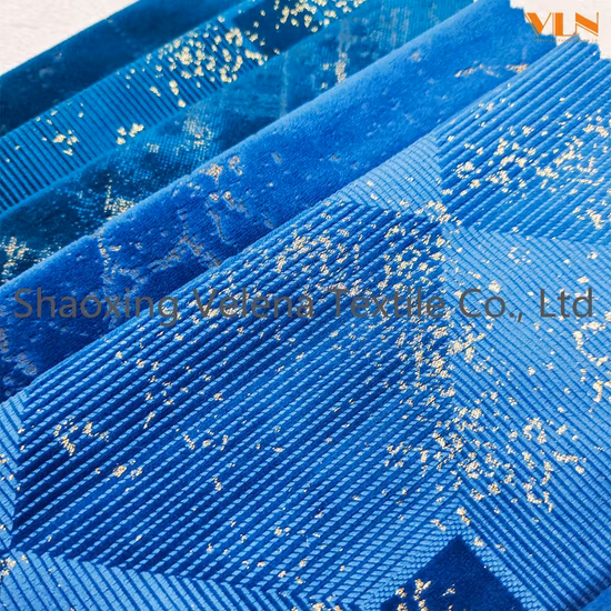 호일과 접착제로 새로운 홈 섬유 네덜란드 벨벳 염색 엠보싱 실내 장식 가구 소파 커튼 패브릭 아프리카 스타일 중국 공장